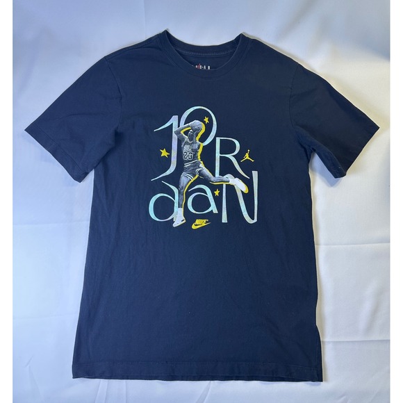 Nike‎ Jordan Graphic Black T-Shirt Michael Jordan 23 Basketball Tee Mens Small - Picture 1 of 7